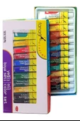 Alex Schoeller Çok Amaçlı Sanatsal Blok 35x50 200 gr 15 Yaprak Fanart 12 Renk 12 ml Yağlı Boya Plastik Spatula Fırça - 5