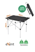 Exent 2 adet Rejisör ve 50x70 Kamp Masası SET-Lacivert--Kamp, Piknik masa sandalye seti 2+1 - 3