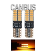 10 Adet T10 Led 12-24 Volt Park Plaka Tavan Ampulü 24 Ledli Turuncu thumbnail 2