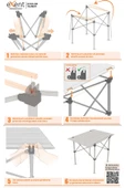 Exent 2 adet Rejisör ve 50x70 Kamp Masası SET-Lacivert--Kamp, Piknik masa sandalye seti 2+1 - 4