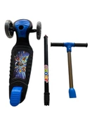 3 Tekerli Led Işıklı Scooter Yükseklik Ayarlı Mavi Scooter Max40kg - 2