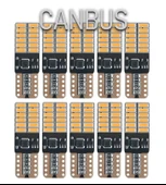 10 Adet T10 Led 12-24 Volt Park Plaka Tavan Ampulü 24 Ledli Turuncu thumbnail 1