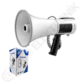 NOTEL 106U 100 WATT BLUETOOTH-USB-SİREN-SES KAYIT ÖZELİKLİ DAHİLİ BATARYALI BÜYÜK BOY MEGAFON - 1