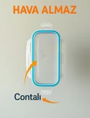 3'lü Vakumlu Saklama Kabı Seti Hava Almaz BPA Free Kilitlenebilir Gıda Erzak Kabı 1,9 L thumbnail 3