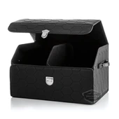 Araç Bagaj Düzenleyici Deri Çanta Organizer Deri Araba Çantası Oto Içi Eşya Aksesuarları Düzenleme Otomobil Aksesuar Malzeme Siyah Dikişli Kapitone - 2