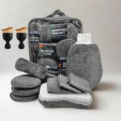 Coofbe Profesyonel 11 Parça Mikrofiber Araç Oto Yıkama Seti Araç Fırçası Araç Mikrofiber Bez Seti - 1