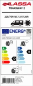 Lassa 225/75R16 C 121/120R Transway 2  D-B-71 Yaz Hafif Ticari Lastiği (Üretim Yılı: 2025) thumbnail 2