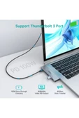 7 In 1 Type C Çevirici Macbook Çoklayacı Adaptör Gri M23 - 3