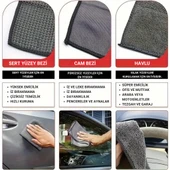 Coofbe Profesyonel 11 Parça Mikrofiber Araç Oto Yıkama Seti Araç Fırçası Araç Mikrofiber Bez Seti - 4