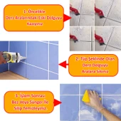 Derz Dolgu Fayans Seramik Mermer Yer Duvar İçin Tamir Wc Banyo Tadilat Beyaz 380 Gr 2 Adet - 2