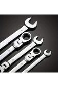 İTHAL Çantalı Profesyonel Mafsallı Cırcırlı Anahtar 8 Parça Oynar Başlı Takım Chrome Vanadium Çelik - 3