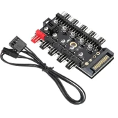 4988 10 Port Fan Power Sata Güç Switch Pwm Çoklayıcı thumbnail 1