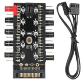 4988 10 Port Fan Power Sata Güç Switch Pwm Çoklayıcı thumbnail 3