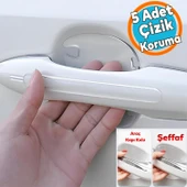 Otomobil Araba Araç Kapı Kolu Kendinden Yapışkanlı 85x75 mm Çizik Önleyici Koruyucu Bandı 5'li Bant - 1