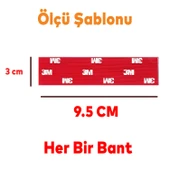 Araba Araç Plaka Güçlü Yapıştırıcı 3M Yapıştırma Çift Taraflı Bant Bandı 95 mm X 35 mm BND01069530 - 2