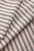 Gri Çizgili Keten Runner 40x150 Cm - 3