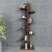 Karo Dekoratif Kitaplık Ceviz thumbnail 3