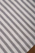 Gri Çizgili Keten Runner 40x150 Cm - 4