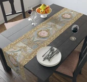 Barok Pembe Güller Desenli Ranır - Runner - 2