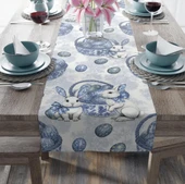 Chinoiserie Bunny Tavşan Desen Ranır - Runner - 1