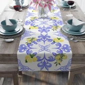 Limon Mavi Zeminli  Ranır - Runner - 1