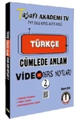 TASARI AKADEMİ YAYINLARI Tasarı Tyt Dgs Kpss Aless Msü Türkçe Cümlede Anlam Video Ders Notları - 1