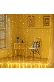 KUZGUN TİCARET 8 Fonksiyonlu 200 Led 10 Saçak Şerit Led 2x2 Perde İp Led (gün Işığı) Kuzgun Ticaret - 1