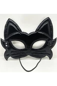 KUZGUN ONLİNE SHOP Siyah Renk Kumaş Malzemeden İmal Eva Kedi Maskesi 19x15 cm (4767) - Lisinya - 1