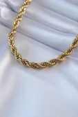 KUZGUN ONLİNE SHOP 316L Çelik Gold Renk Burgu Model 45 cm Kadın Kolye - Lisinya - 1