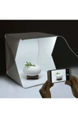 KUZGUN ONLİNE SHOP 20 X 20 Cm Profesyonel Stüdyo Led Işıklı Çift Sıra Ürün Fotoğraf Çekim Çadırı - Lisinya - 1