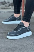 KUZGUN ONLİNE SHOP Gri Kot Kumaş Erkek Casual Ayakkabı - 1