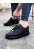 KUZGUN ONLİNE SHOP Kömür Bağcıklı Kalın Taban Casual Erkek Ayakkabı - 1