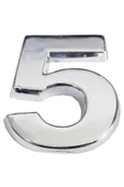 KUZGUN ONLİNE SHOP Cemax Krom Yapışkanlı 5 Rakamı 5 cm - 1