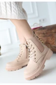 KUZGUN ONLİNE SHOP Nude Cilt Bağcıklı Bot - 1