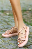 KUZGUN ONLİNE SHOP Pudra Cilt Sandalet - 1