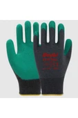 KUZGUN ONLİNE SHOP Beybi PL17 Flex Likralı İpten Örme Lateks Eldiven NO:9 Yeşil - 1