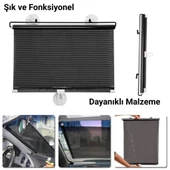 Coofbe Otomatik Mekanızmalı 58x125cm Araç Ön Cam Güneşlik Araç Karavan Ofis Güneşlik Perdesi Geri Çekilebilir Oto Ön Cam Güneşlik Branda - 4
