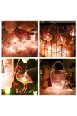 KUZGUN ONLİNE SHOP 10lu Pilli Led Flamingo Dekoratif Işık Zinciri Aydınlatma 1,5 Mt ( Lisinya ) - 1