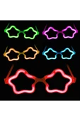 KUZGUN ONLİNE SHOP Yıldız Glow Gözlük - Yıldız Şekilli Glow Stick Gözlüğü - Glow Partisi Gözlük 12 Adet - 1