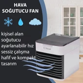 Kiwi KFAN-7613 3'ü 1 Arada Portatif Led Işıklı İyonizer Hava Soğutucu Nemlendirici ve Temizleyici - 4