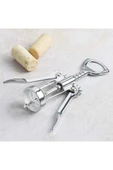KUZGUN ONLİNE SHOP Krom Tirbuşon - 2 Fonksiyonlu Paslanmaz Metal (4767) - Lisinya - 1