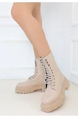 KUZGUN ONLİNE SHOP Nude Cilt Bağcıklı Bot - 1