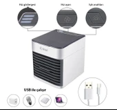 Kiwi KFAN-7613 3'ü 1 Arada Portatif Led Işıklı İyonizer Hava Soğutucu Nemlendirici ve Temizleyici - 7