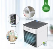 Kiwi KFAN-7613 3'ü 1 Arada Portatif Led Işıklı İyonizer Hava Soğutucu Nemlendirici ve Temizleyici - 2