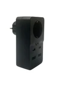 KUZGUN ONLİNE SHOP Isıya Dayanıklı Termal Akım Korumalı 1 Priz Girişli 2 Usb Girişli 2 Type-c Girişli Pirz ( Lisinya ) - 1