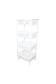 KUZGUN ONLİNE SHOP 4 KATLI SEPET DÜZENLEYİCİ - RAF ÜNİTESİ TEKERLEKLİ 400X295X960MM (4767) - Lisinya - 1
