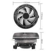 XASER CL-286 UFO RGB CPU FAN LGA 775/115X/1200/1700/AM2/AM3 İslemci Fanı - 5