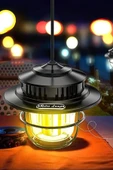 KUZGUN ONLİNE SHOP Taşınabilir Retro Fener Su Geçirmez Dış Mekan Güçlü Led Kamp Bahçe Feneri Dekor ( Lisinya ) - 1