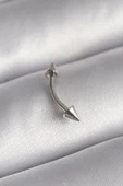 KUZGUN ONLİNE SHOP 316L Çelik Gümüş Renk Çivi Model Piercing - Lisinya - 1