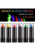 KUZGUN ONLİNE SHOP Karanlıkta Parlayan Yanan Uv Neon Ruj Yüz Boyama 6 Adet 6 Renk - Lisinya - 1